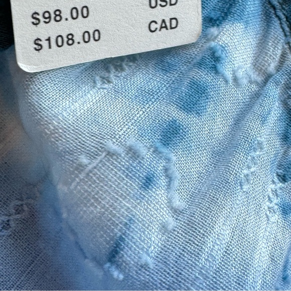 NWT Anthropologie Pilcro Janesse Tie Dye Blue Buttondown Shirt, Small - Picture 7 of 11